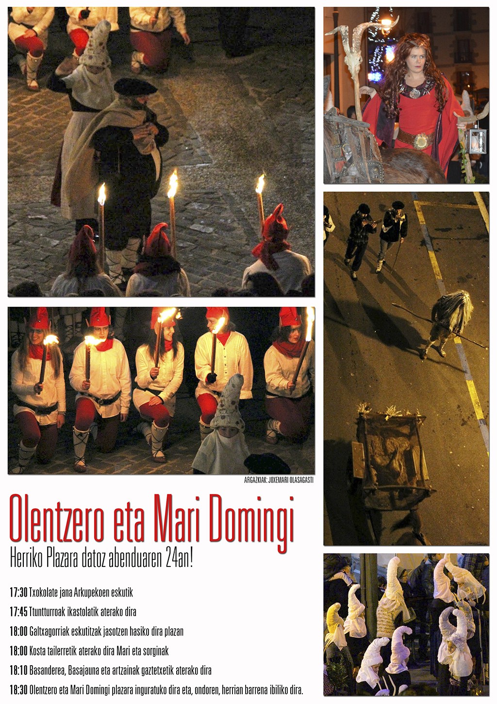 Kartelak: Mari Domingi eta Olentzero