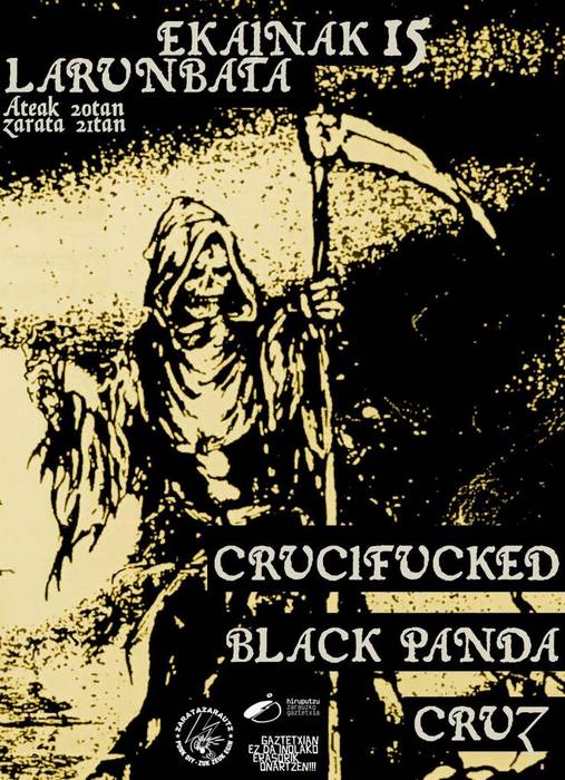 Kontzertuak Hiruputzun: Crucifucked, Black Panda eta Cruz