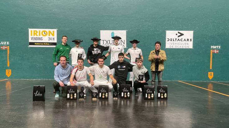 Etxabe -Antzizar eta Uriarte -Segurola, Zarauzko II. Pilota Txapelketako garaileak