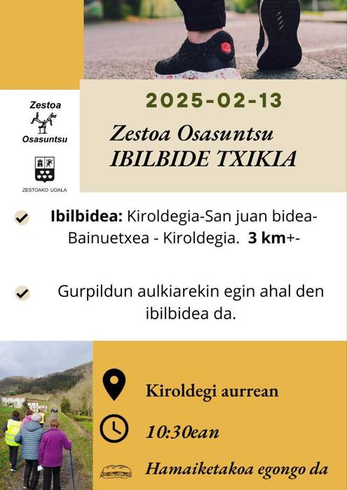 Ibilaldia: Zestoa Osasuntsu, ibilaldi txikia
