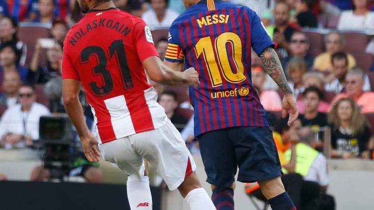 ARGAZKIA:  Peru Nolaskoain eta Leo Messi Camp Noun