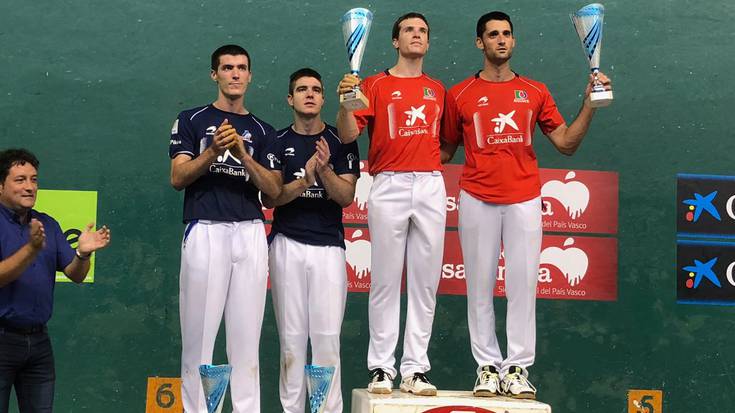 Artola eta Albisu garaile Zarautz Hiria pilota txapelketan 