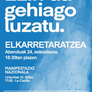 Elkarretaratzea: 'Ezin da gehiago luzatu'