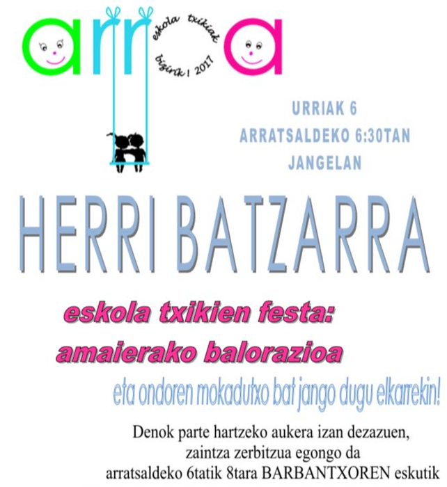 Eskola Txikien jaiaren balorazioa egingo dute ostiralean