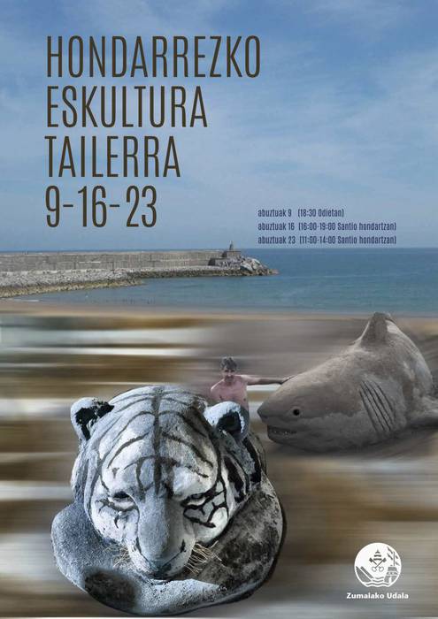 Hondarrezko eskultura tailerra egingo da datozen egunotan Zumaian