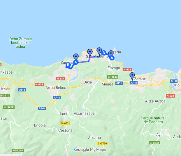 Luiziagatik itxi egin dute Getaria eta Zumaia arteko errepidea