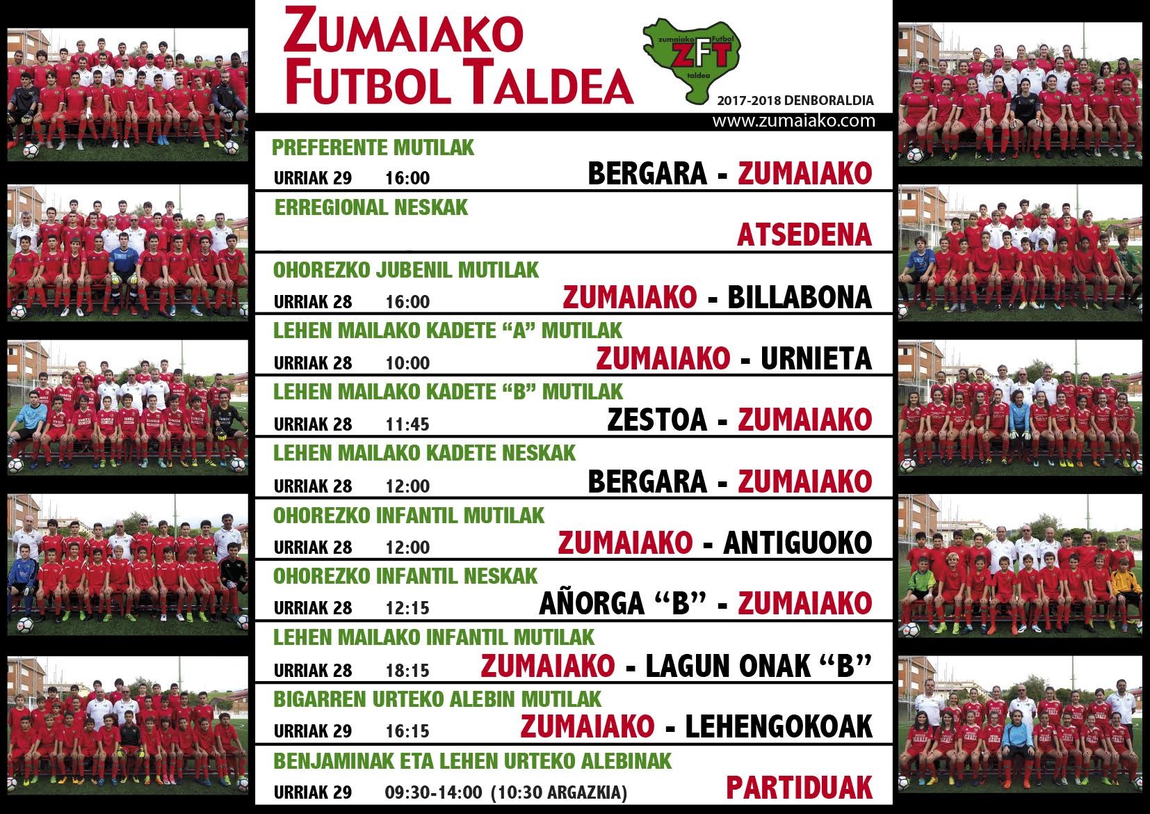 ​Astebukaerako Zumaiko Futbol Taldearen partiduak  