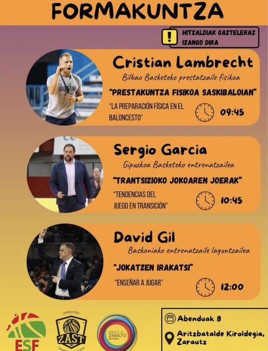 Formakuntza: Cristian Lambrecht, Sergio Garcia eta Davil Gil