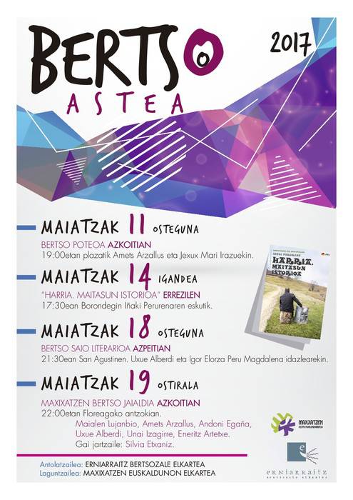 Bertso Astea antolatu du Erniarraitz Bertsozale Elkarteak datozen egunetarako