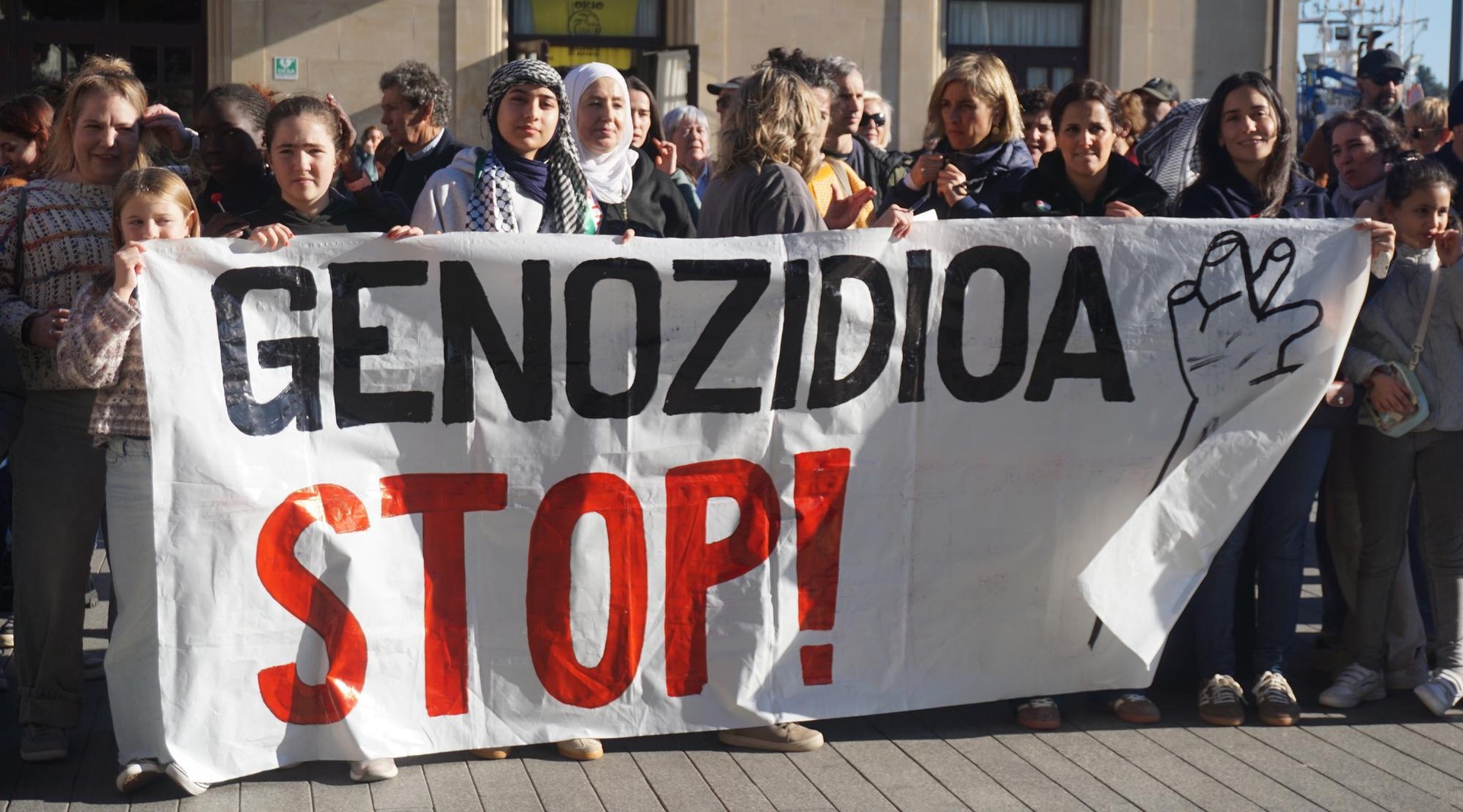Palestina-Orio taldeak elkarretaratzera deitu du bihar iluntzerako