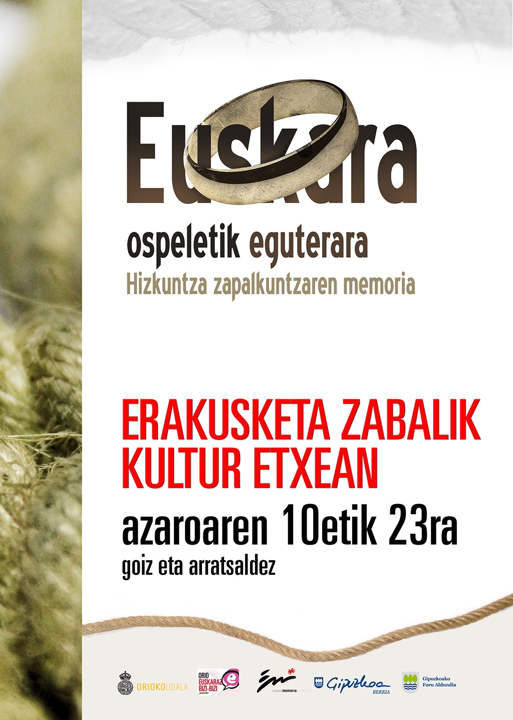 Kartelak: 'Euskara, ospeletik eguterara' erakusketa