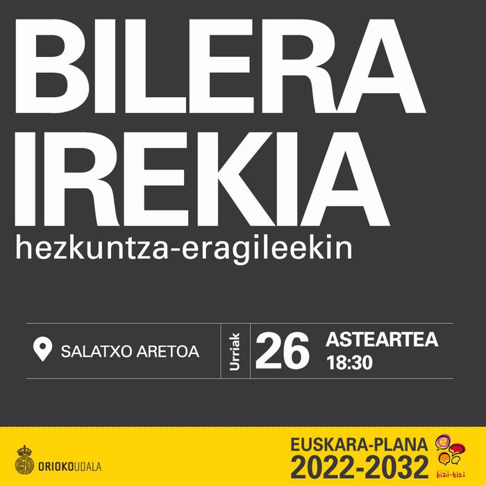 Euskara Planaren inguruko bilera irekia hezkuntza eragileekin