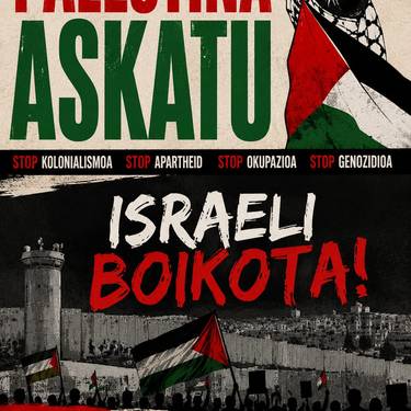 Elkarretaratzea: 'Palestina askatu. Israeli boikota!'