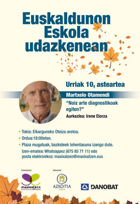 Martxelo Otamendiren hitzaldia: 'Noiz arte diagnostikoak egiten?'