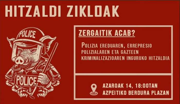 Hitzaldia: 'Zergatik ACAB?'
