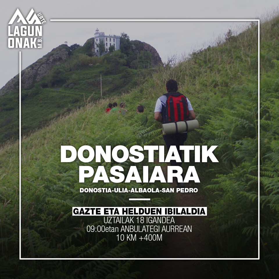 Donostiatik Pasaiara ibilaldia egingo dute mendizaleek igandean