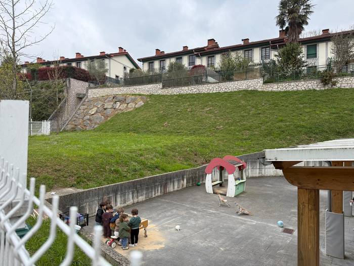 Aste Santuaren ostean hasiko dira Xabier Munibe haurreskolako berdegunea egokitzeko lanekin