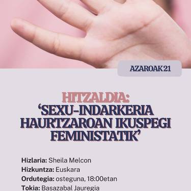 Hitzaldia: 'Sexu-indarkeria haurtzaroan, ikuspegi feministatik'