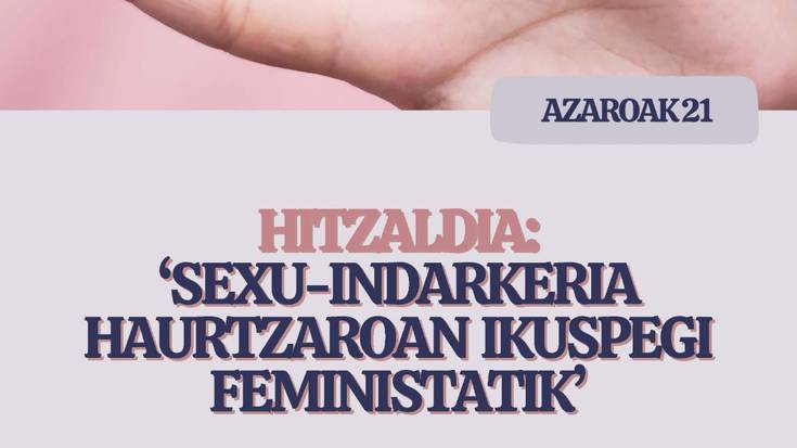 Hitzaldia: 'Sexu-indarkeria haurtzaroan, ikuspegi feministatik'