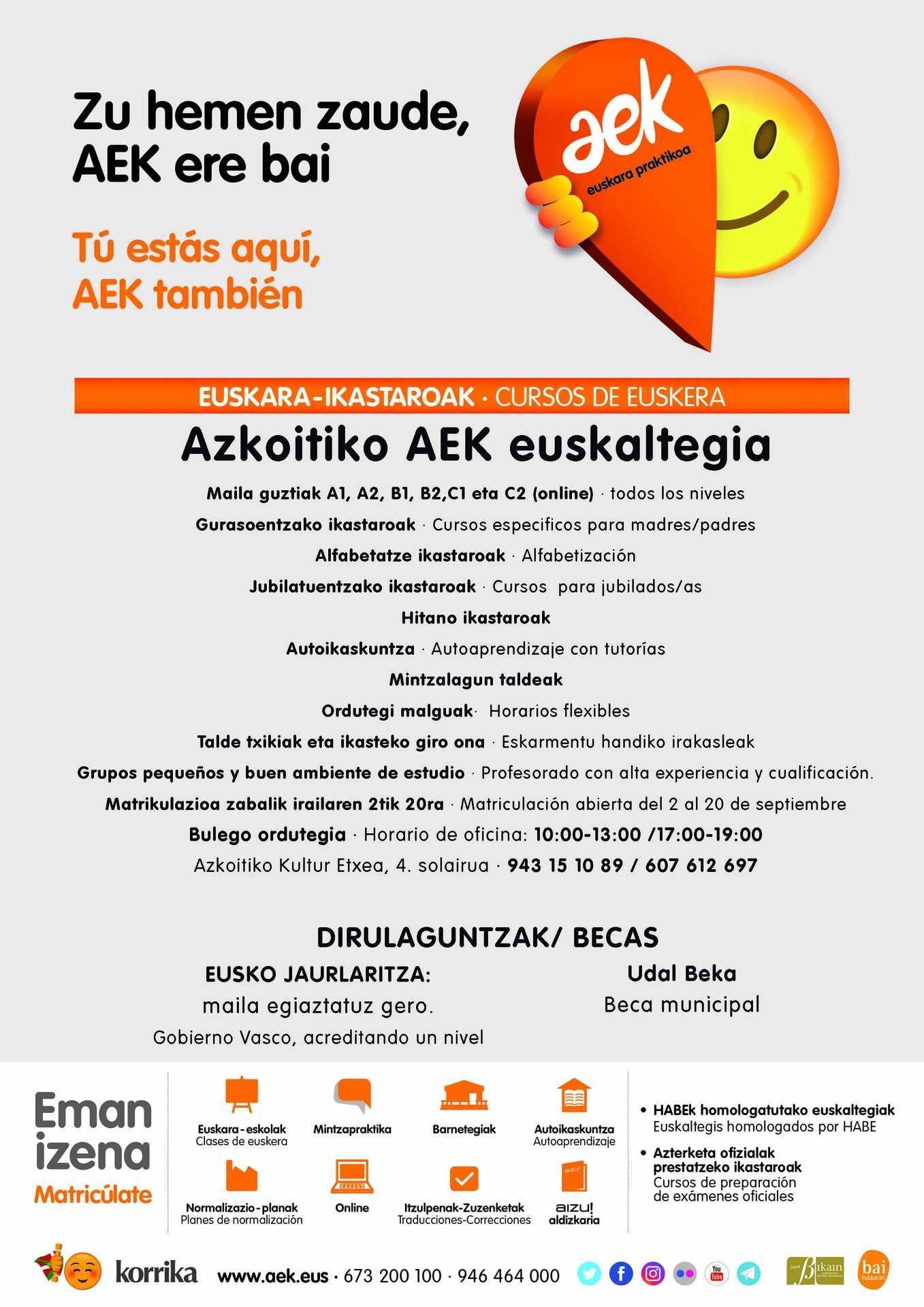 Azkoitiko AEK-k zabaldu du matrikulazio epea