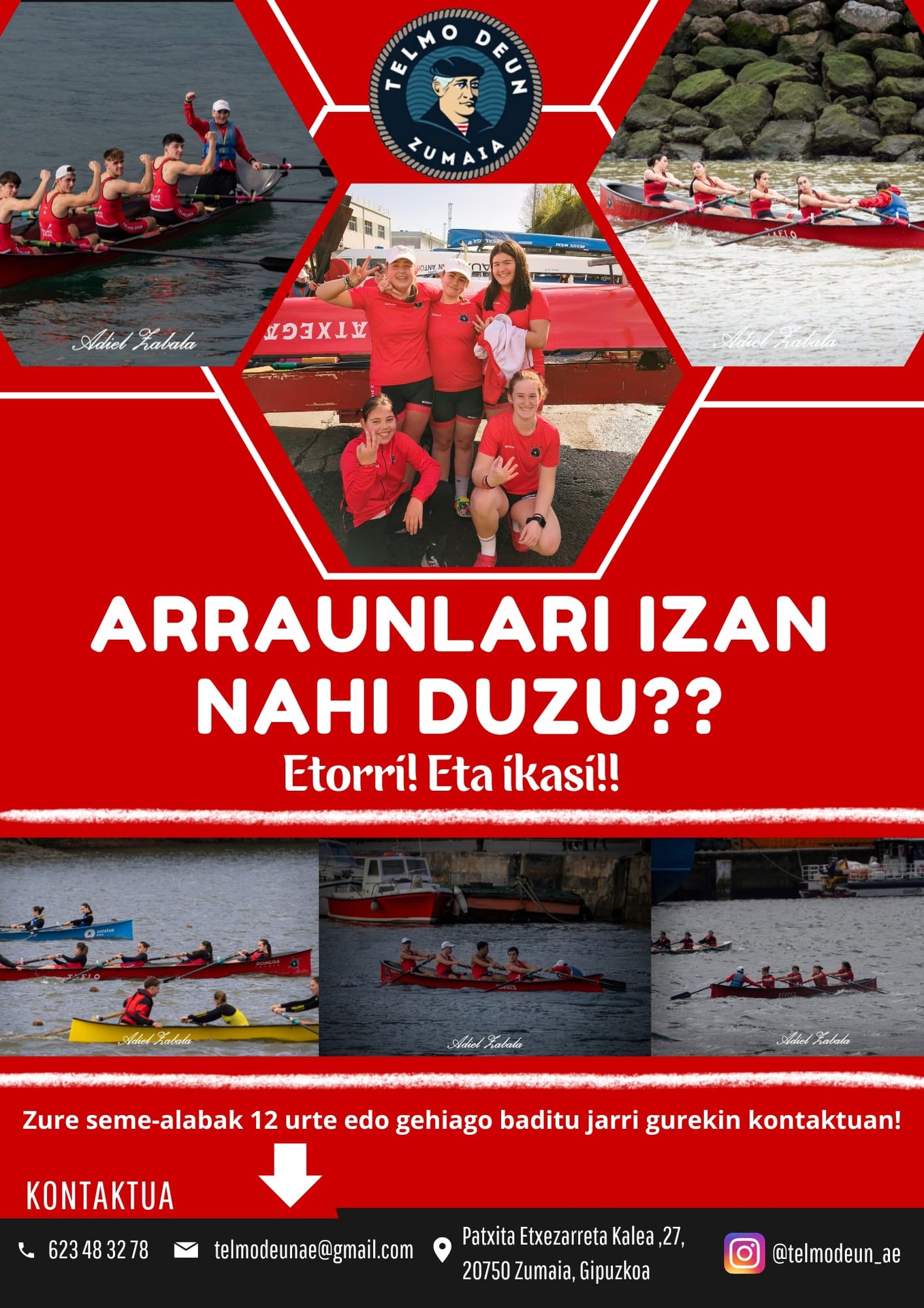 Arraunean aritzera gonbidatu ditu Telmo Deunek Zumaiako eta inguruko herrietako gazteak