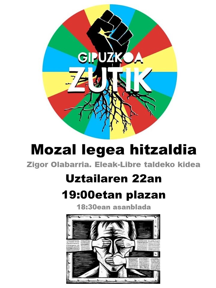 Zer da mozal legea? ostiralean hitzaldia