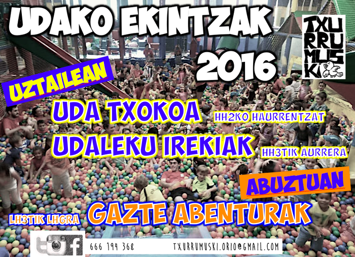 2016ko UDAKO EKINTZAK MARTXAN!