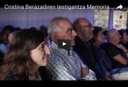 Cristina Berazadiren testigantza, Memoriaren Plazan