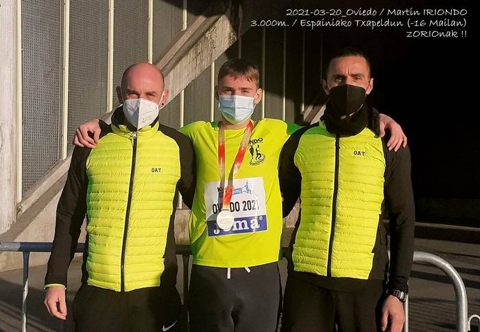 16 urtez azpiko Espainiako txapela jantzi du Iriondo oriotarrak atletismoko 3.000 metroetan