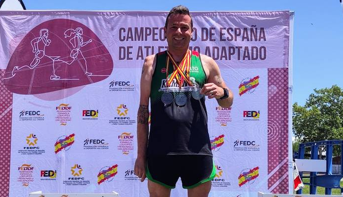 Alberto Rebollok zilarrezko domina bat eta brontzezko bi eskuratu ditu Atletismo Egokituaren Espainiako Txapelketa Absolutoan