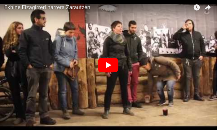 Bideoa: Ekhine Eizagirreri harrera Zarautzen