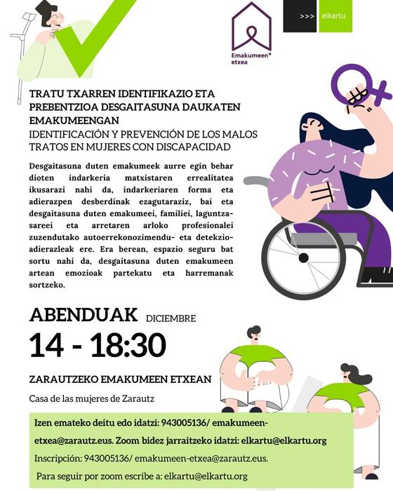 Tratu txarren identifikazio eta prebentzioa desgaitasuna daukaten emakumeengan