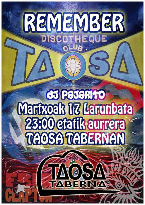 Remember Taosa saioa bihar Taosa tabernan