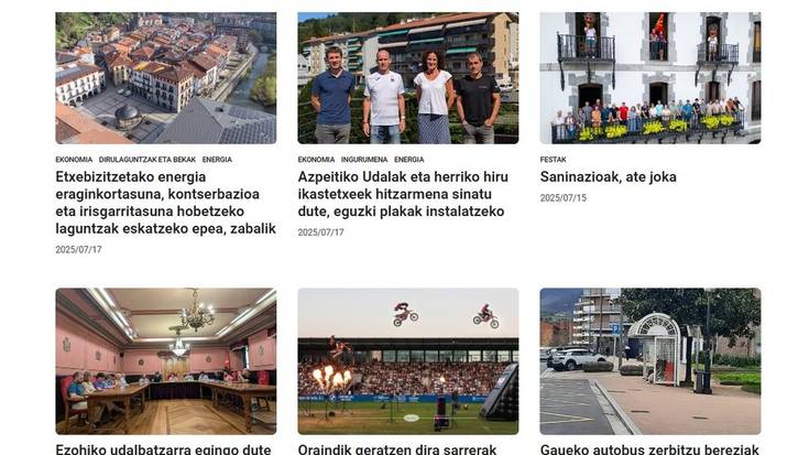 Azpeitiko Udalaren webgune berria, "erabilerrazagoa, argiagoa eta erakargarriagoa"