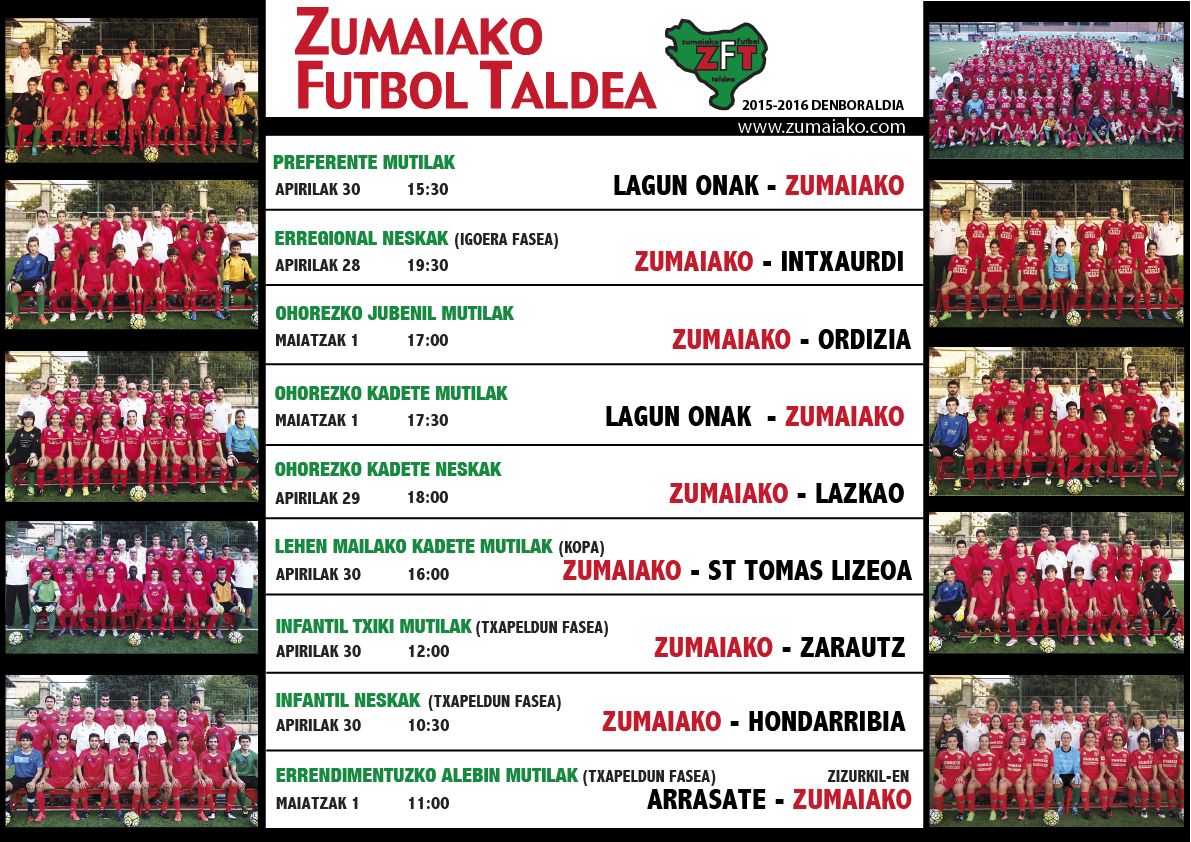 Zumaiako Futbol Taldearen partiduak