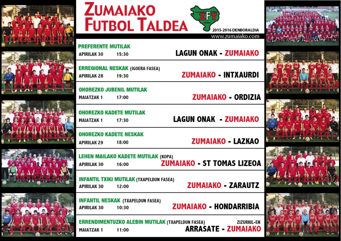 Zumaiako Futbol Taldearen partiduak