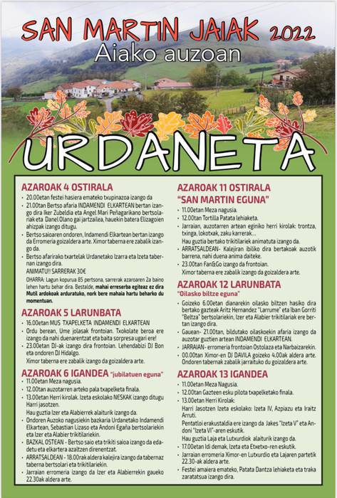 Samartinak Urdanetan