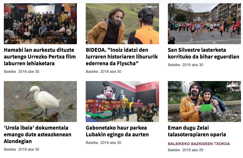 Milioi bat ikustaldi baino gehiago izan ditu Baleikeren webguneak 2018an