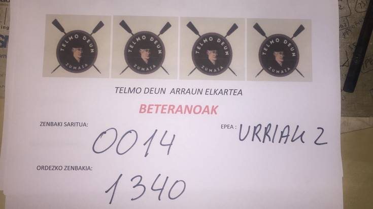 Telmo Deuneko beteranoen zozketak badu zenbaki irabazlea