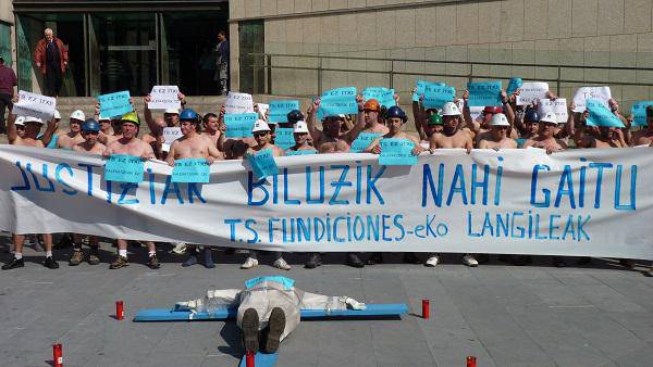 Justiziak "biluzik" utzi nahi dituztela salatu dute TSko langileek