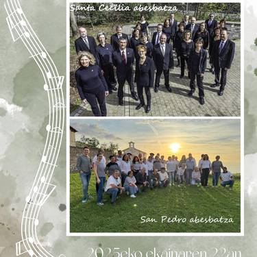 Elkartruke kontzertua: Santa Cecilia abesbatza eta San Pedro abesbatza