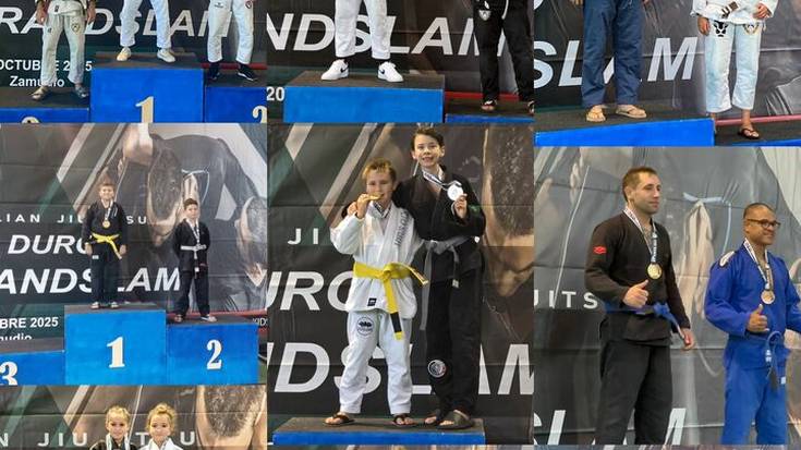 Lotus Club Jiu Jitsu taldeko kirolari guztiak podiumera igo dira Oso Duro Grandslam txapelketan