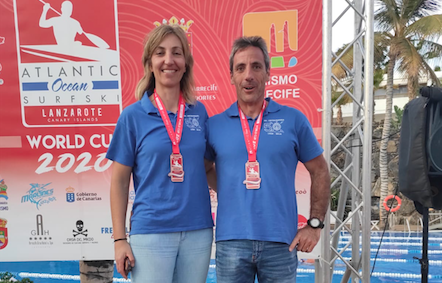 Hirugarren egin dute Maite Etxabek eta Eñaut Aizpuruak denboraldiko lehen surfski proban