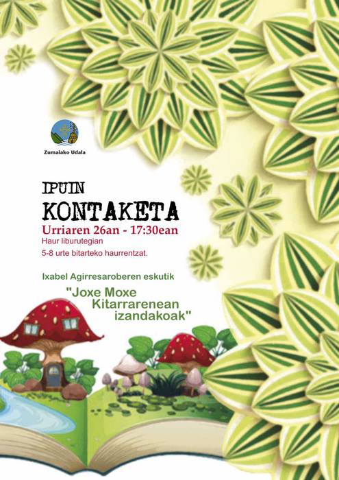 Ipuin kontaketa saioa izango da bihar haur liburutegian