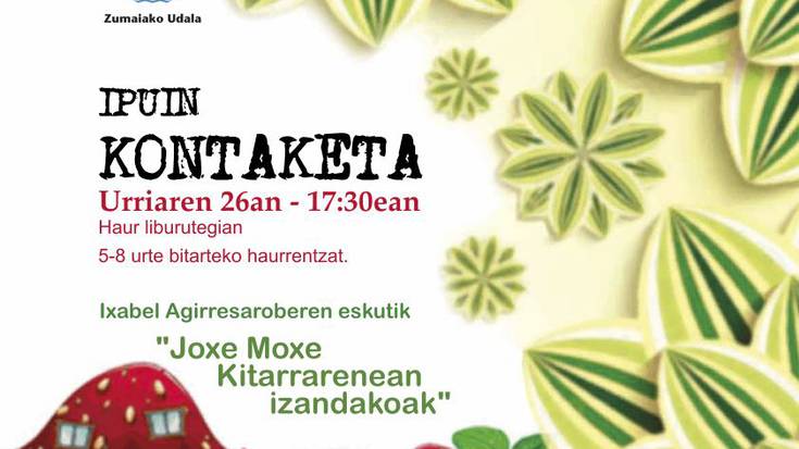 Ipuin kontaketa saioa izango da bihar haur liburutegian
