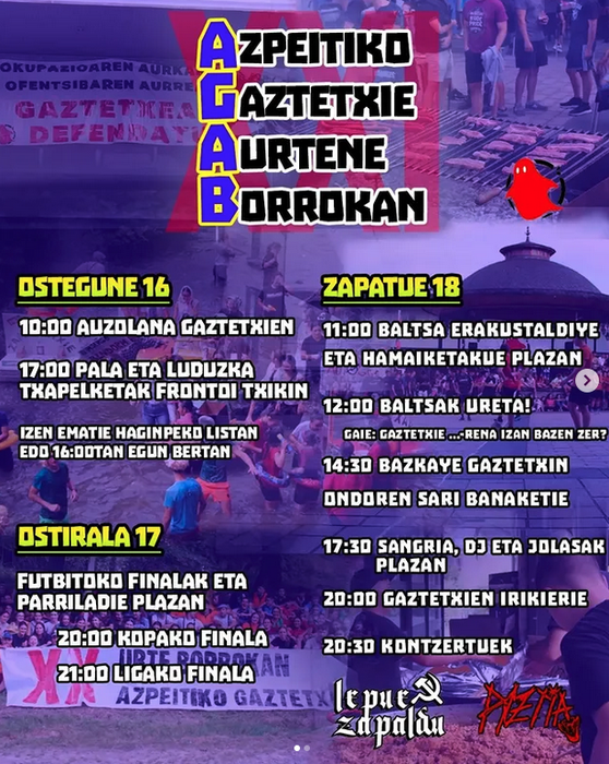 Azpeitiko Gaztetxearen XXI. urtemuga: futbitoko finalak eta parrillada