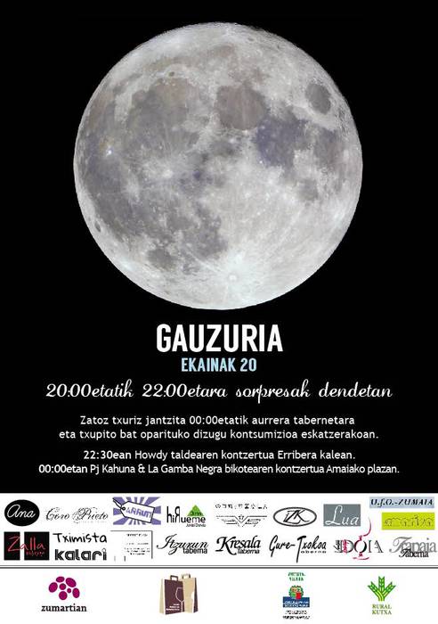'Gau zuria' egingo da larunbatean, merkatariek antolatuta