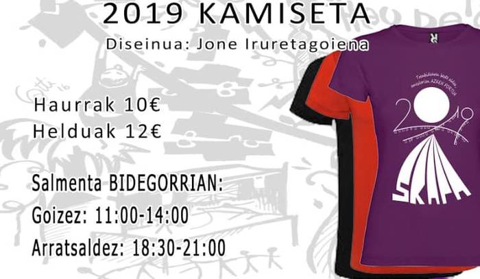 SKAPAko jaietako kamisetak jarriko dituzte salgai bihartik aurrera