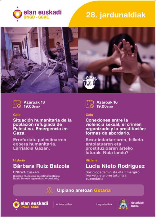 Hitzaldia: 'Errefuxiatu palestinarren egoera humanitarioa. Larrialdia Gazan'
