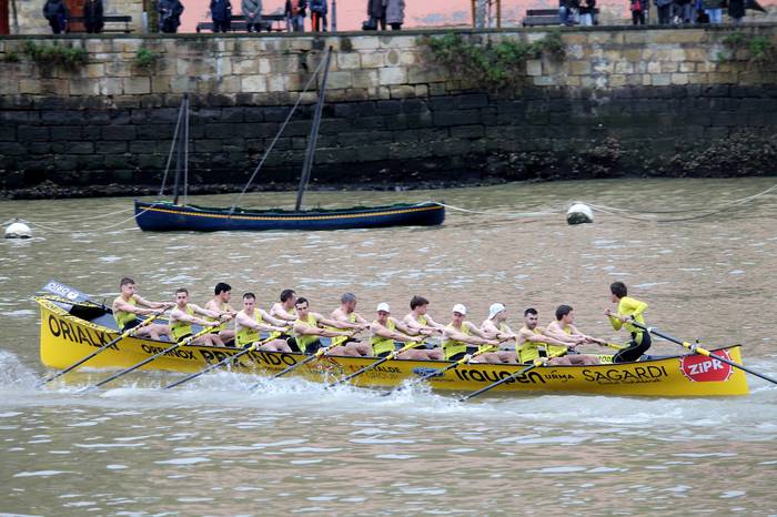 Orio bigarren eta Getaria hirugarren, San Pedroko XVII. Test Estropadan